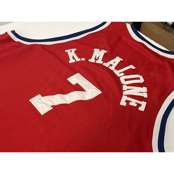 Karl Malone #7 1988 NBA All-Star Jersey Mitchell & Ness Hardwood Classics Sz 56 - Picture 12 of 15